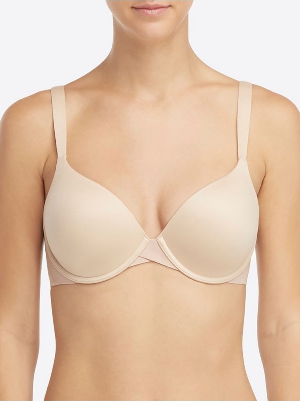 Spanx Nude Pillow Cup Padded Smoothing Underwire Full Coverage Bra 36D